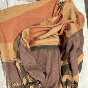 Orange and Brown plaid strapping sweater